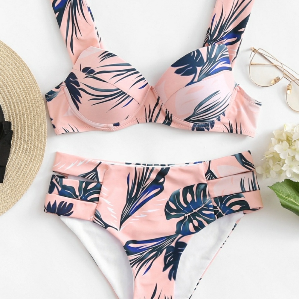 Pink Jungle Print Bikini